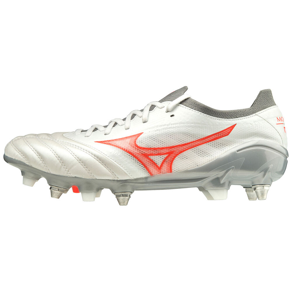 Botas de Futbol Mizuno Morelia Neo 3 beta Elite Mix Hombre Blancas/Coral Baratas TRGK-53692